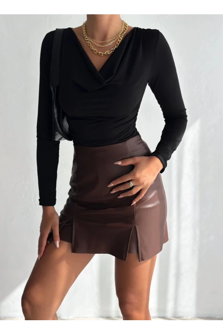 Degaje Yaka Sandy Kumaş Bluz