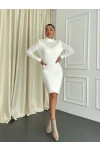Delikli Model Triko Elbise