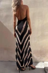 Micro Kumaş Fırfırlı Elbise