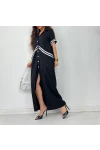 Jessika  Kumaş Lastik Ve Düğme  Detaylı Elbise